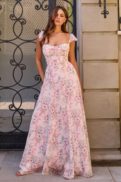 Elegant Embellished Formal Long Special Occasion Gown Detailed CDT749